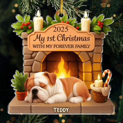 Custom American Bulldog Acrylic Ornament, Custom Pet Design, Unique Christmas Gift for Dog Moms, Dads & Animal Lovers Ornament