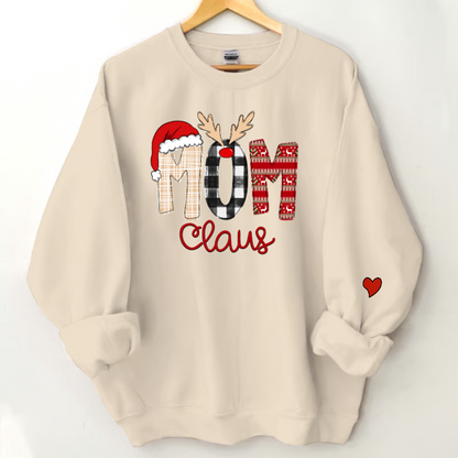 Mom Claus Sweatshirt, 2023 Christmas Nana Sweatshirt Sweatshirt