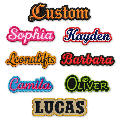 Custom Embroidered Name Patch, 2”–11” – Personalized Name Tag Iron On, Sew On or Hook and Loop Patch
