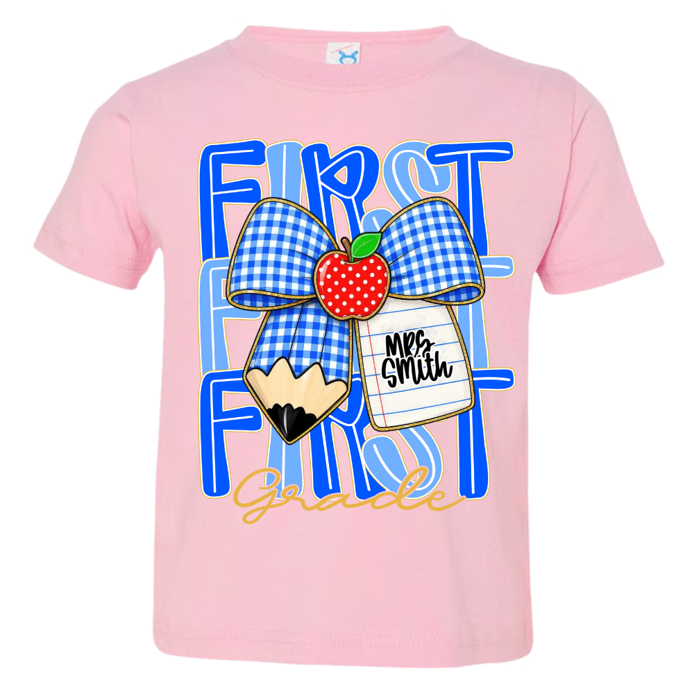 Custom Kids Name, Grade Level Team Back to School