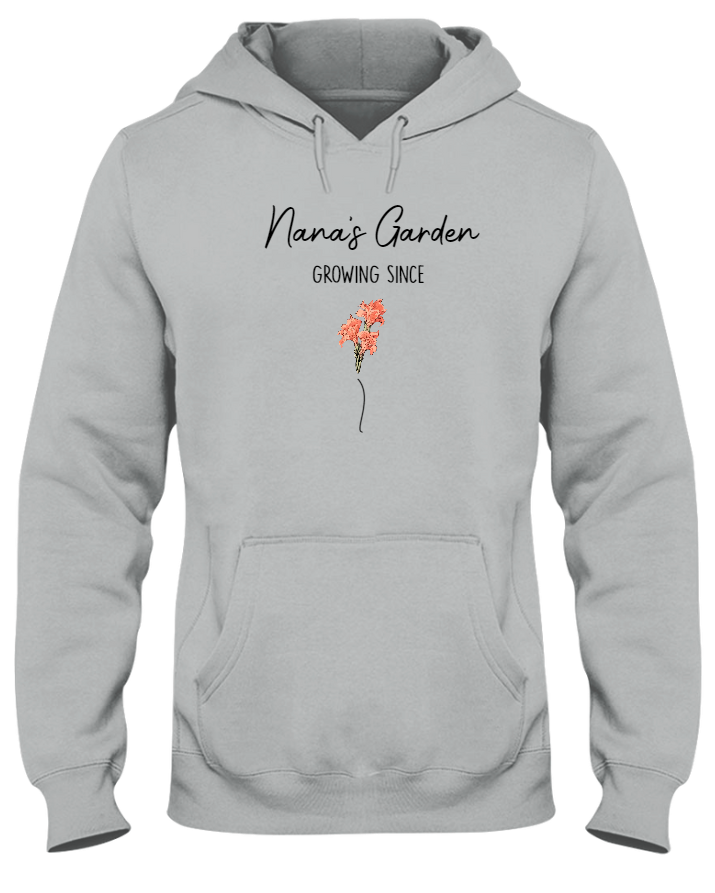 Personalized Family Garden Shirt – Custom Kids' & Grandkids' Names with Flowers