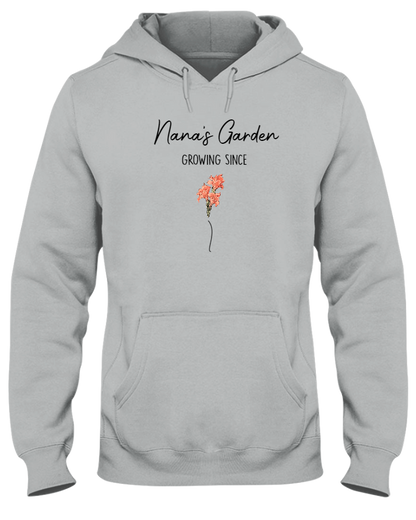 Personalized Family Garden Shirt – Custom Kids' & Grandkids' Names with Flowers