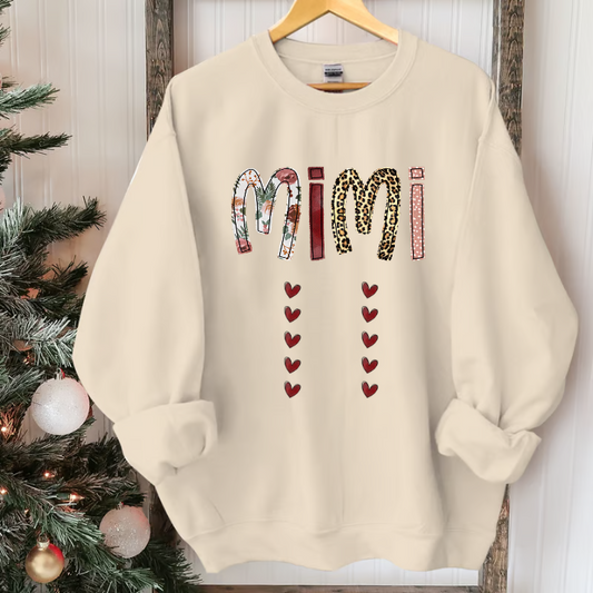 Custom Mimi Mom Heart Kids Chrismtas