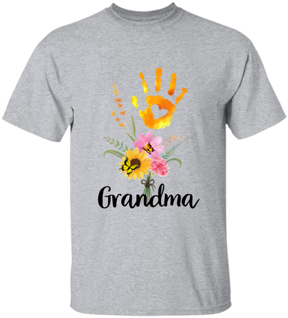 Personalized Grandma Flower Hand With Grandkids Mother's Day