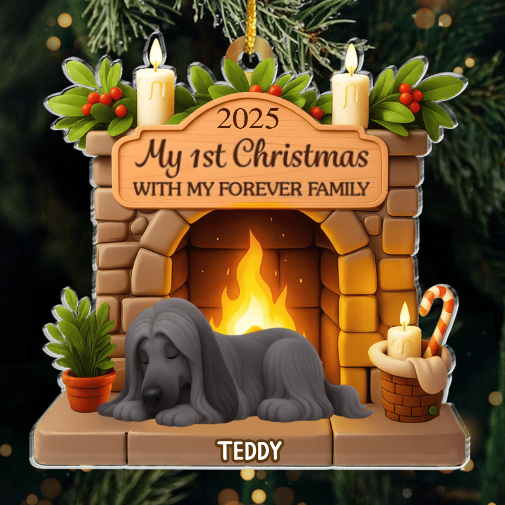 Personalized Afghan Hound Acrylic Ornament, Custom Pet Design, Unique Christmas Gift for Dog Moms, Dads & Animal Lovers Ornament