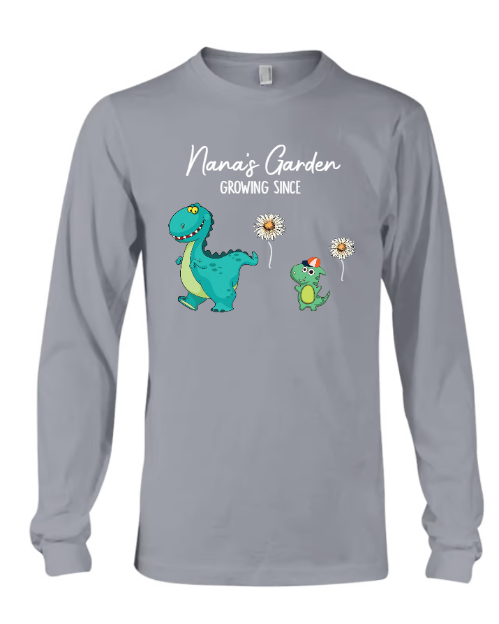 Nana's Garden Nana Saurus And Kids Custom Copy