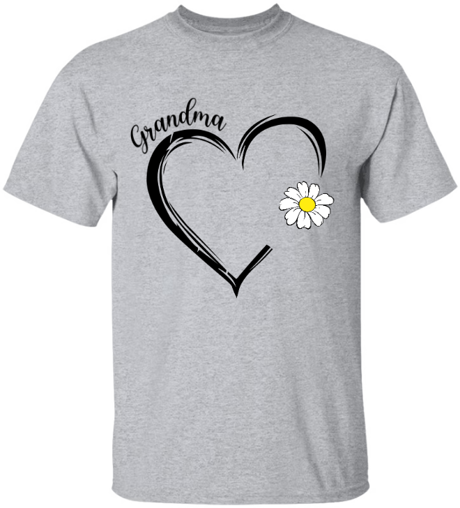 Personalized Grandma Daisy Heart Mother's Day
