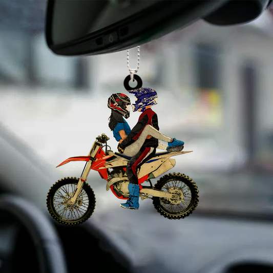 Personalized Vintage Car Ornament 2025, Custom Name Acrylic Decoration, Unique Dirt Bike & Landscape Gift For Husband Boyfriend And Car Lovers