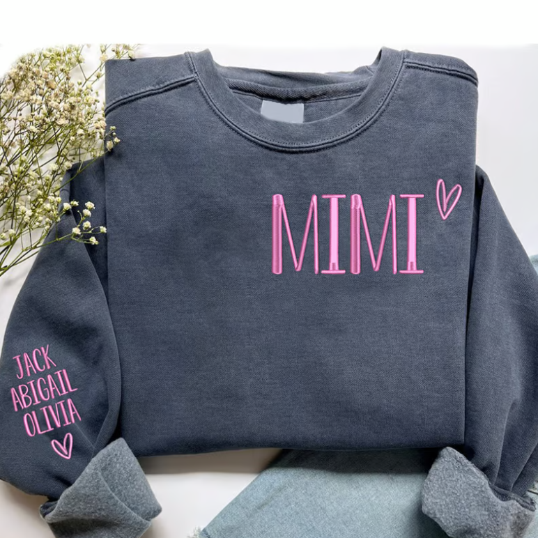 Custom Embroidered Mimi Heart Valentine 2024
