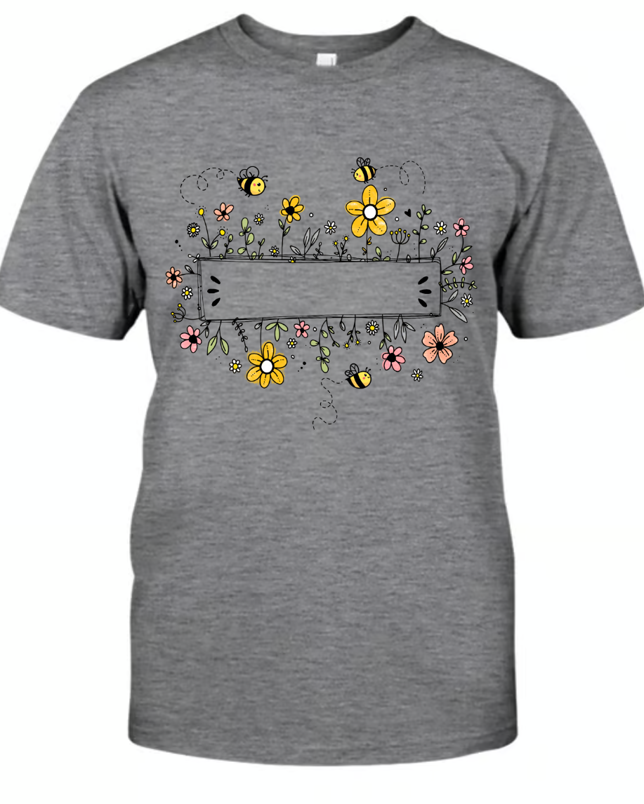 Personalized Grandma Flower Bee And Grandkids Custom Names