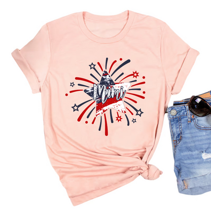 Personalized Mimi Firework America Flag Classic Canvas