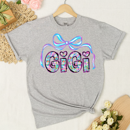 Brushstroke Gigi Coquette Neon Floral Gigi And Grandkids Mothers Day