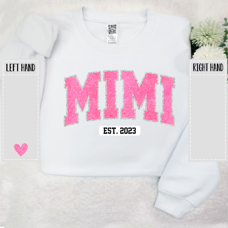 Mimi Pink Glitter Sweatshirt Sweatshirt