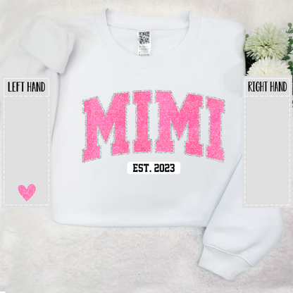 Mimi Pink Glitter Sweatshirt Sweatshirt