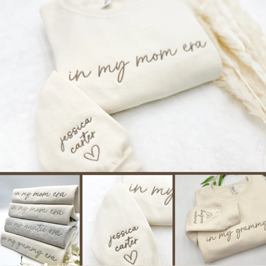 Embroidered 'In My Mom/Grandma Era' Personalized Kids Names