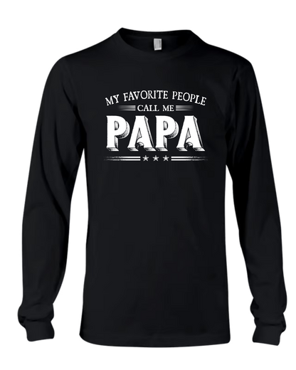 My Favorite People Call Me Papa With Kids Father's Day Longsleeve