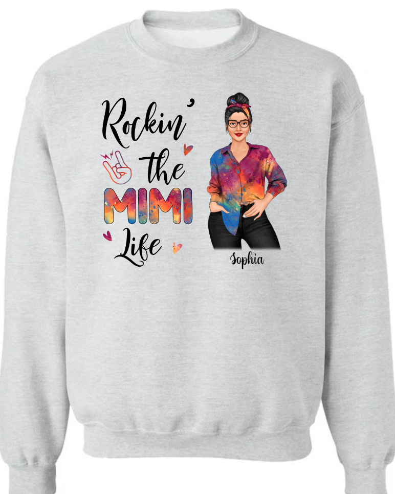 Personalized Rockin' Mom Grandma Life Sassy Girl