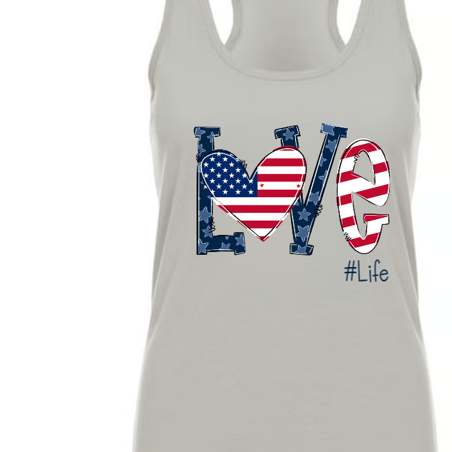Personalized Love Gigi Life American Flag T-Shirt