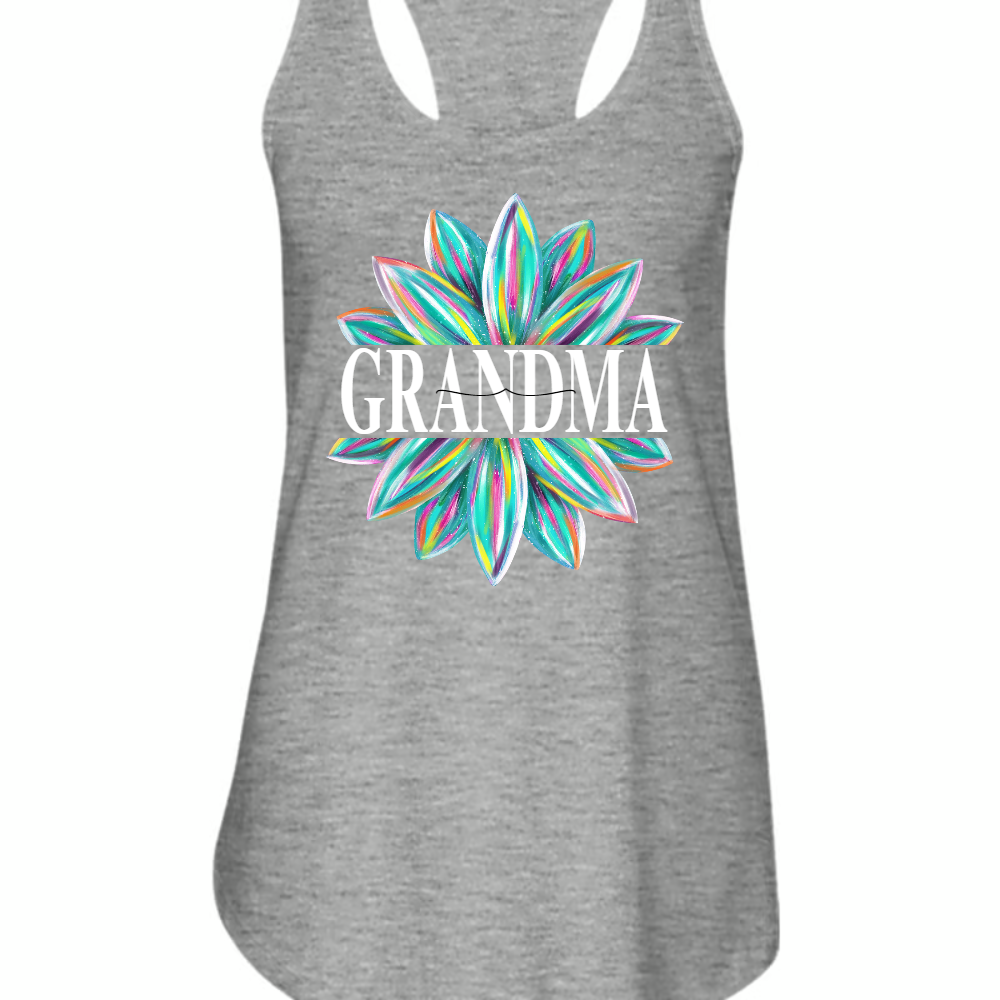 Custom Grandma Flower Color With Grandkids Mother's Day TH