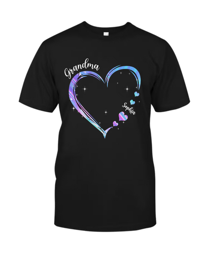 Grandma and Grandkids Hearts Color, Gift For Grandma