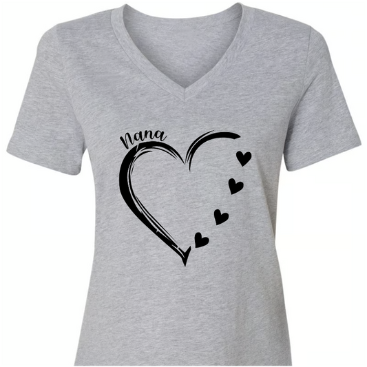 Personalized Grandma Hearts Sunflower T-Shirt