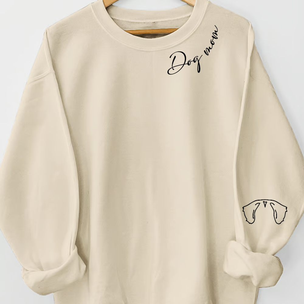 Dog Personalized Custom Unisex Sweatshirt With Design On Sleeve