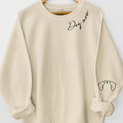 Dog Personalized Custom Unisex Sweatshirt With Design On Sleeve