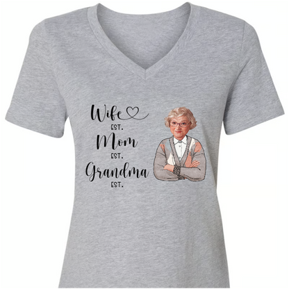 Wife Mom Grandma Est Year And Custom Photo CTH01