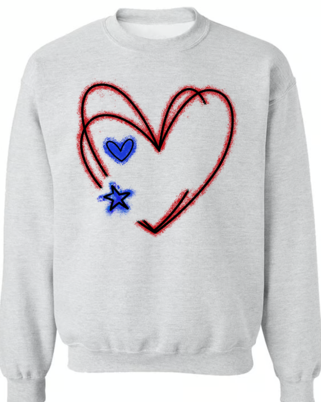 Heart USA Flag Nana Mimi Grandma With Kids CTH01