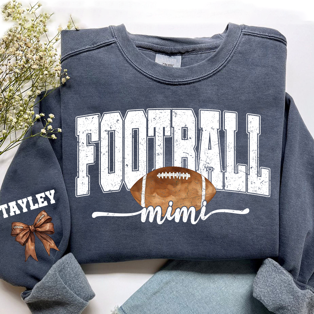 Personalized Football Mimi Sweatshirt With Grandma And Grandkids Names