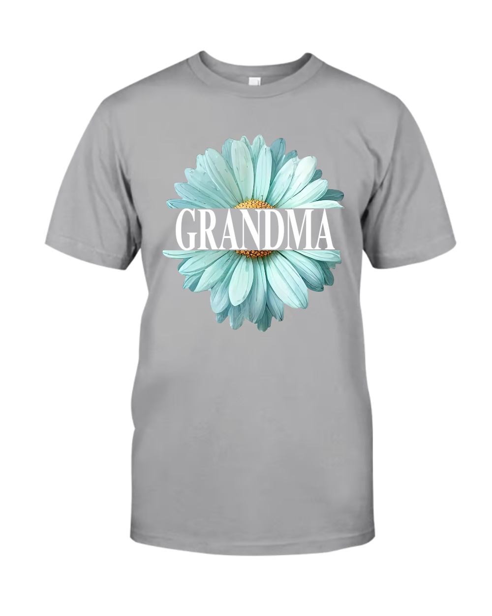 Grandma Flower Daisy Color And Grandkids T-Shirt