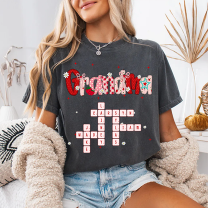 Custom Mimi Strawberry Crossword Grandkids Name