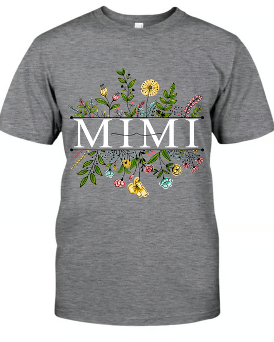 Personalized Wildflower Mimi, Grandma Shirt