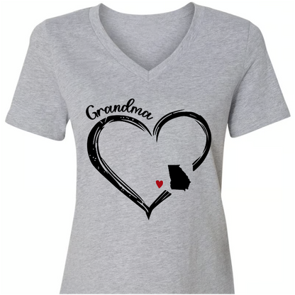 United States Map Nana And Kids Custom Name CTH01