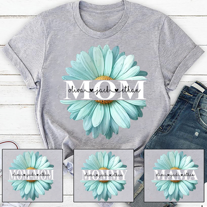 Mom Flower Daisy Color And kids Mother's Day T-Shirt