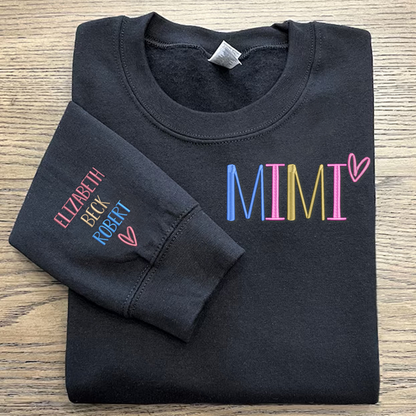 Custom Embroidered Sweatshirt, Christmas Gift for Grandma Mom Godmother Aunt Sister