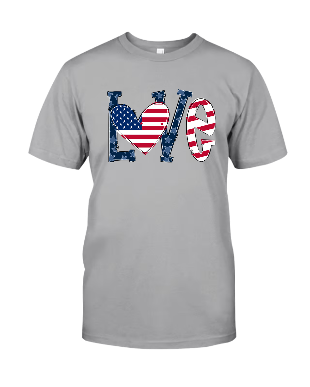 Personalized Love Grandma Life American Flag Longsleeve