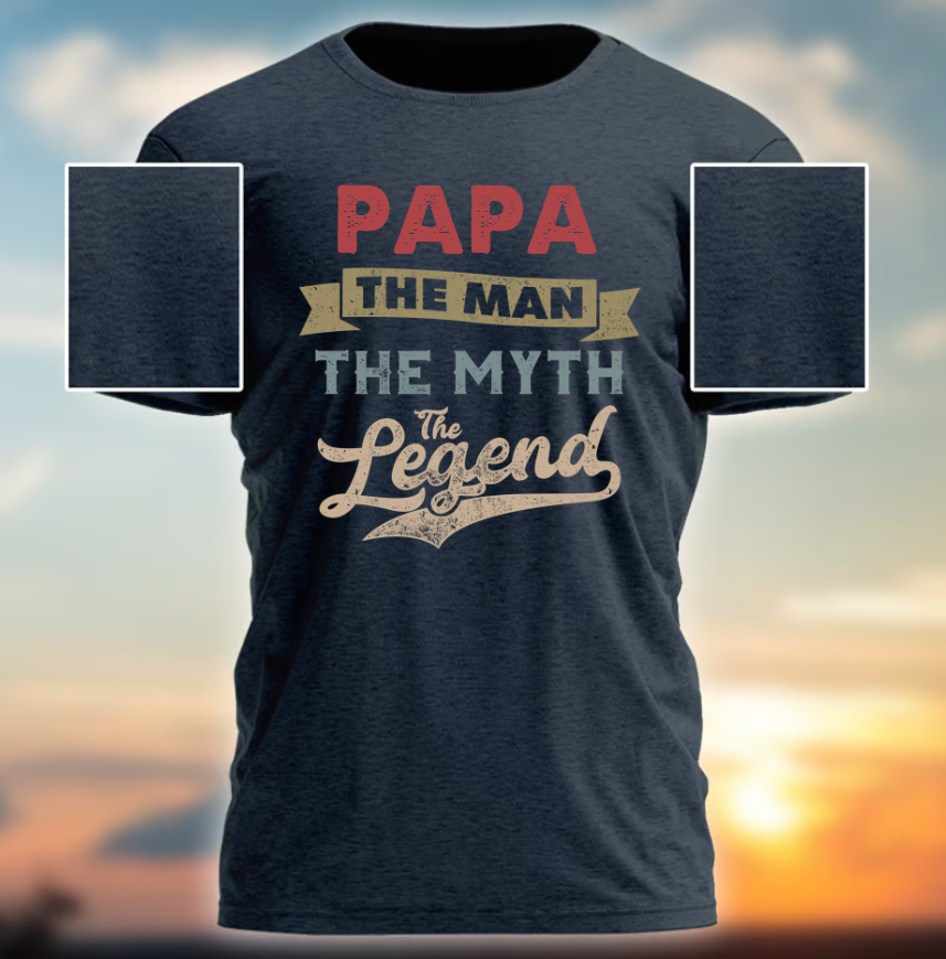Custom Papa Legend Trend Father's Day 2024 T-Shirt