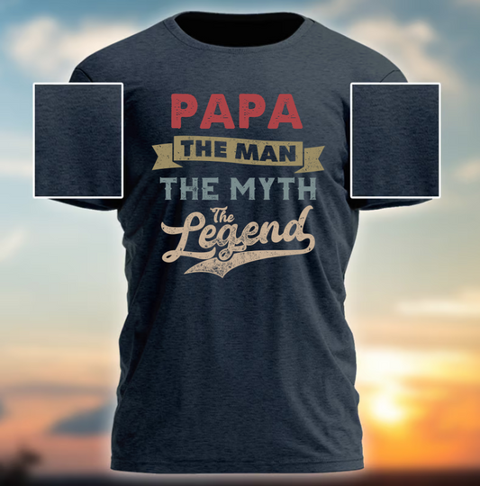 Custom Papa Legend Trend Father's Day 2024 T-Shirt