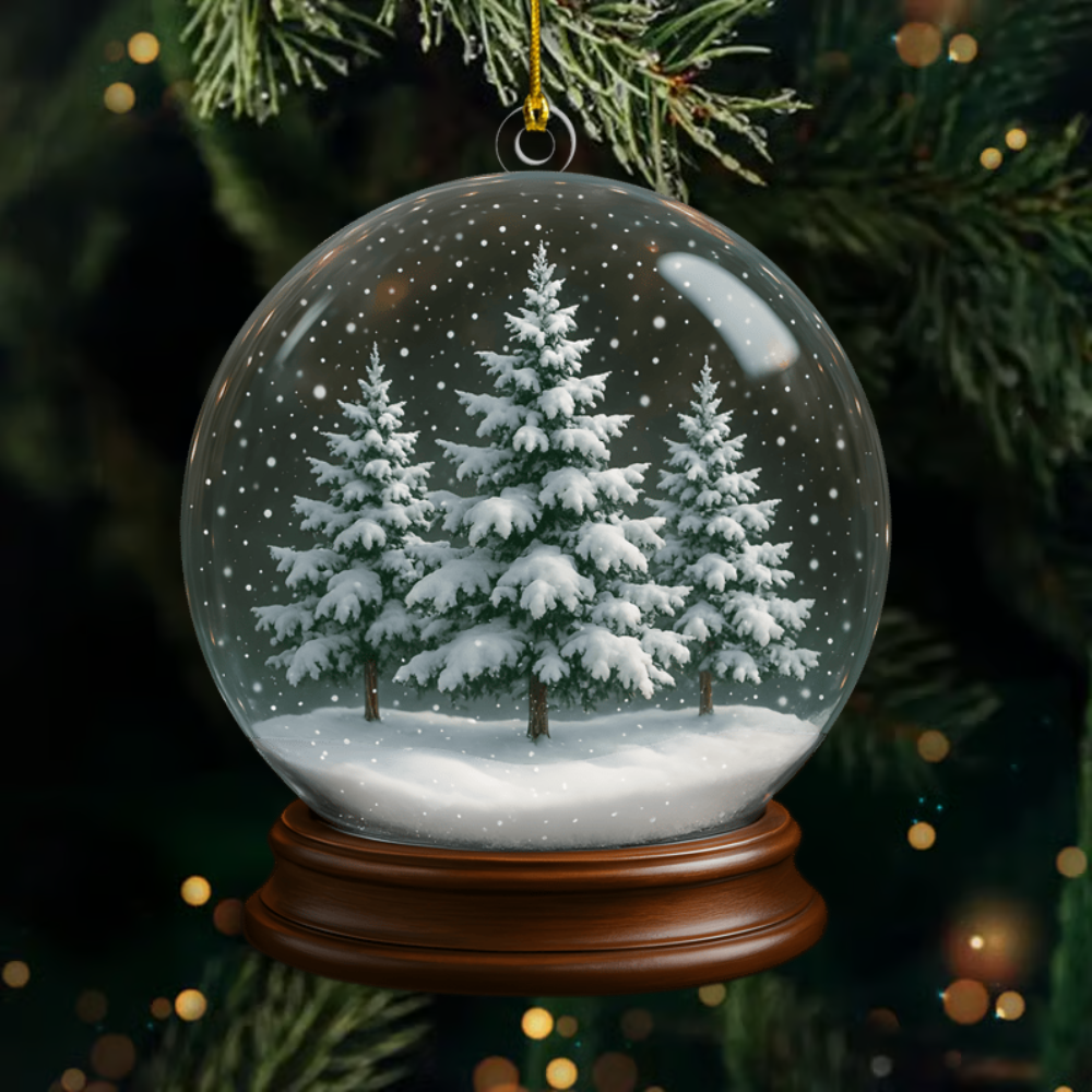 Personalized Baby Photo Snow Globe Ornament 2025 – Custom Name Christmas Ornament for Baby’s First Christmas Keepsake Ornament