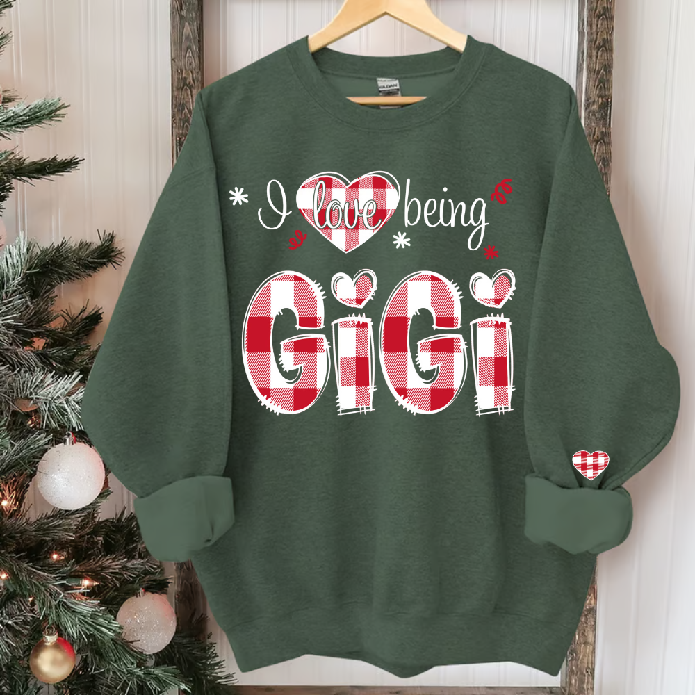 I love being Mimi Buffalo Plaid And Grandkids 2024 Sweatshirt