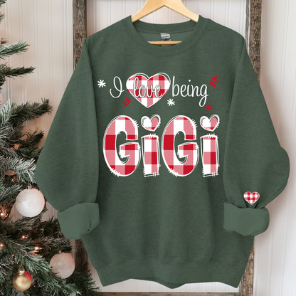 I love being Mimi Buffalo Plaid And Grandkids 2024 Sweatshirt
