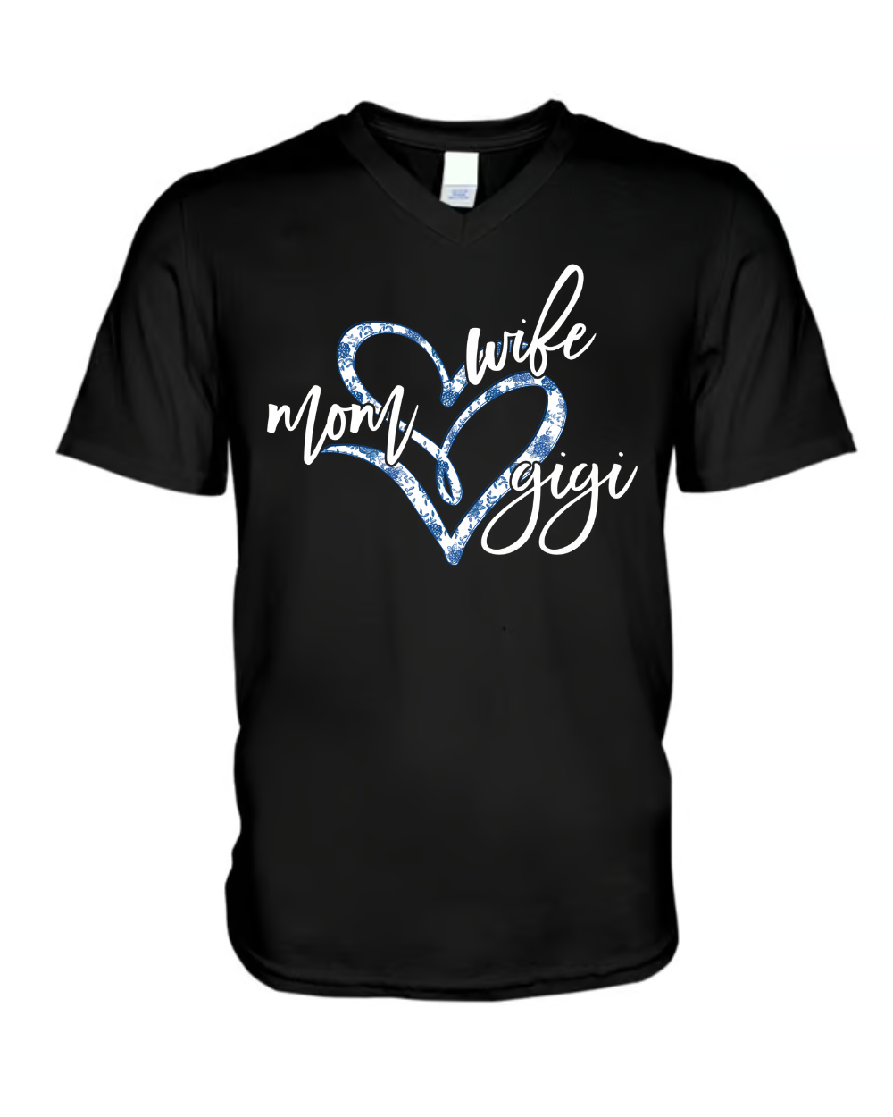 Wife Mom Gigi Est Year Blue Flower Longsleeve