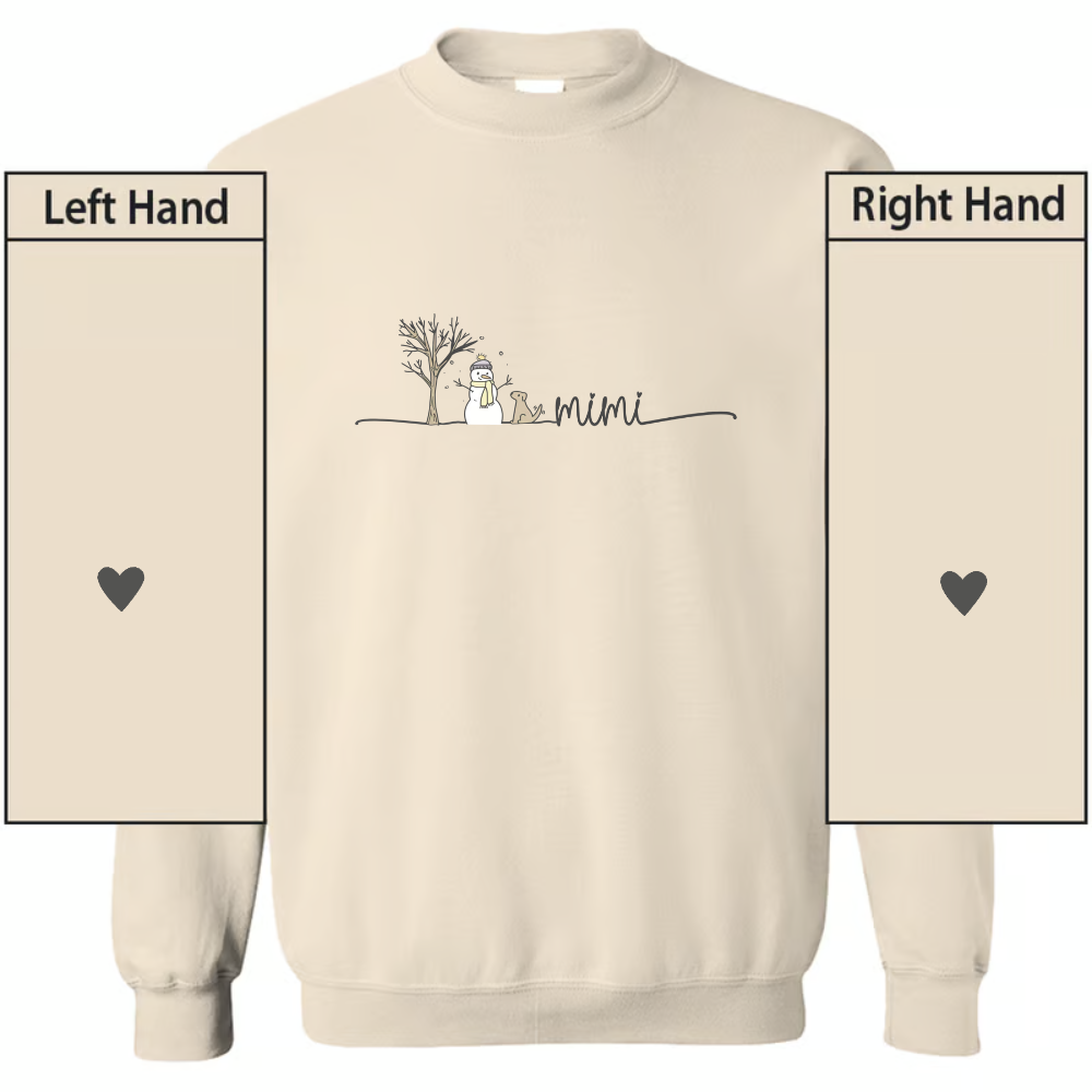 Mimi Christmas Snowman And Grandkids Sweatshirt
