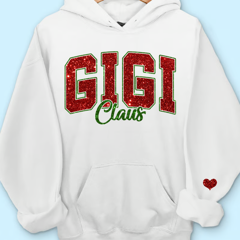 Custom Gigi Claus Christmas And Kids Sweatshirt