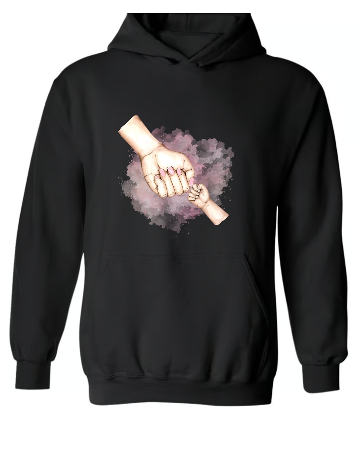 Personalized Grandma Kids Holds Grandma Hand Watercolor TH