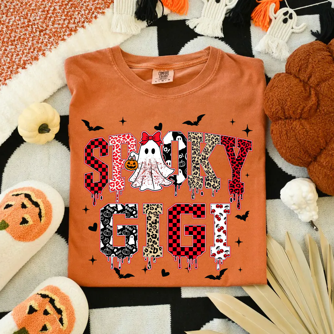 Custom Spooky Gigi Grandma Mama Mimi Halloween T-shirt