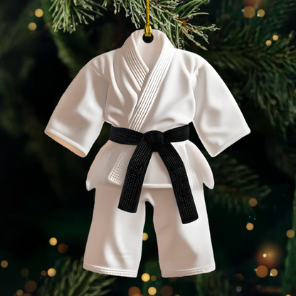 Personalized Karate Uniform Ornament 2025 – Custom Name Martial Arts Gi Christmas Ornament, Gift for Karate Lovers Ornament