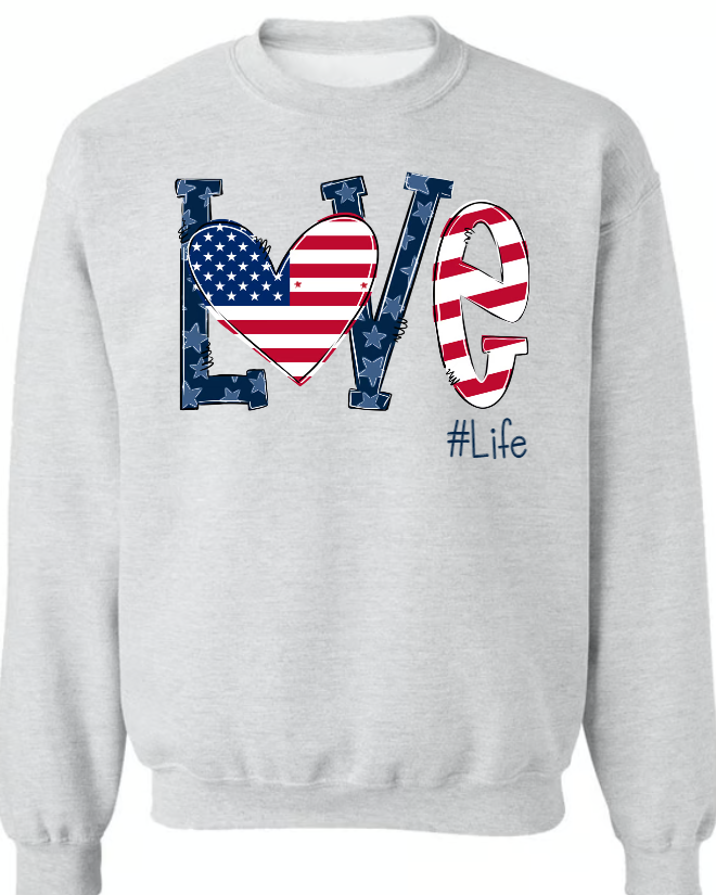 Personalized Love Gigi Life American Flag T-Shirt