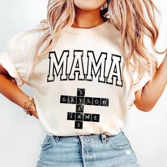 Personalized Gigi Mimi Nana Mama Grandkids Crossword Name